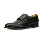 Men's Dress Shoes Leather Casual Oxford Shoes Brogue Business Formal Shoes