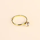 Ring Diamond Wedding Ring Electroplated Gold Silver Rose Gold