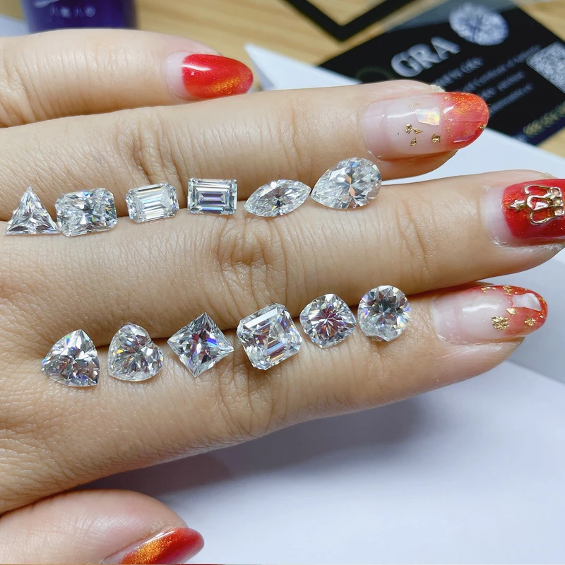 Wholesale Price Loose Gra Moissanite Round Shape Mm White D Vvs