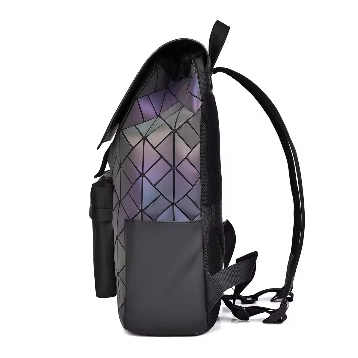 Custom 2024 new backpack fashion geometric diamond lattice student schoolbag computer bag fashion large capacity backpack