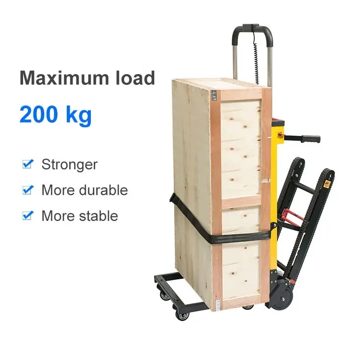 160kg Loading Electric Stair Climbing Trolley Folding Warehouse Hand