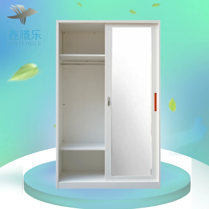 New Promotion for Simple Design Sliding Door Steel Printed Flower Printing Bedroom Wardrobe Home Furniture Use