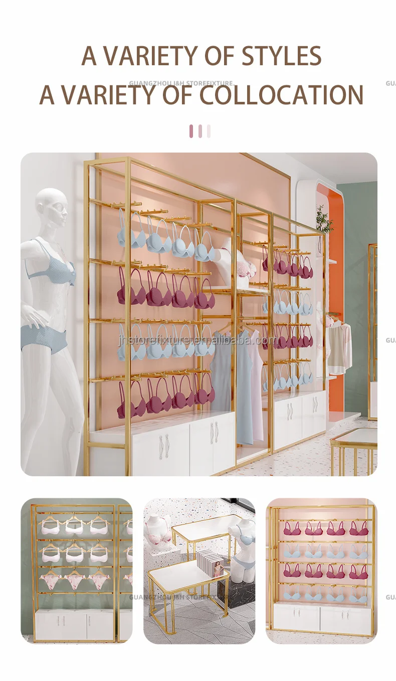 Stock Available Underwear Lingerie Retail Store Display Hanger Bra And