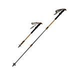 Stick Outdoor Bamboo Wood Aluminum Alloy Trekking Poles 7075 EVA Flip Lock Hiking Stick