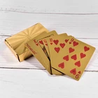 Poker Poker Playing Cards Poker Game Deck Gold Foil Poker Set Plastic Magic Card Waterproof Cards Magic