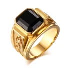 Black Ring Superstarer Hot Selling Big Naked Square Zircon Black Red Blue Ring Thick Wide Face Bracelet