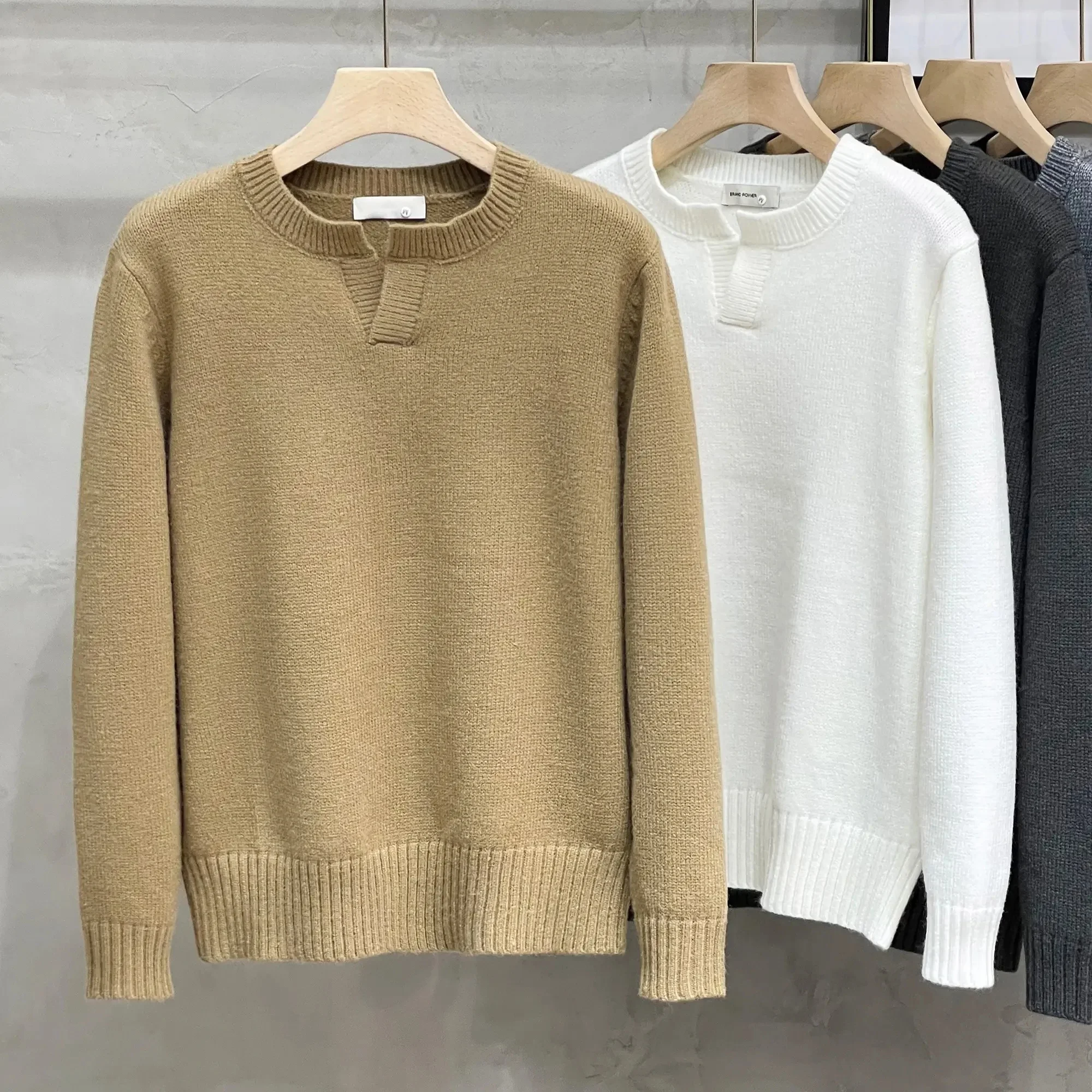 Mens Pullover Sweater Winter Ribbed Knitted Color Block Comfort Stylish Twisted Long Sleeve Sweaters