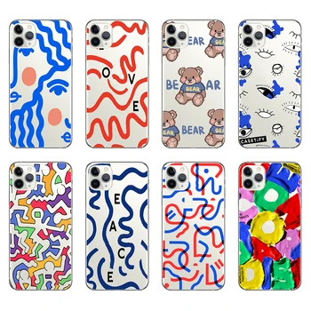 Soft TPU Lovely Creative Stripe Cases for Apple Iphone 5 6 7 8 Plus 12 11 Pro Wholesale Full Anti-Fall Custom Mobile Phone Cover
