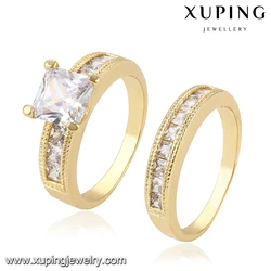 13508 xuping diamond gold couple ring wholesale fashion indian jewelry latest rings newest designs jewelry ring