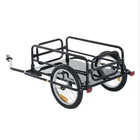 Wheels Trailer 16 Inches 2 Wheels Foldable Bike Cargo Trailer Steel Frame Folding Bicycle Trailer Cart