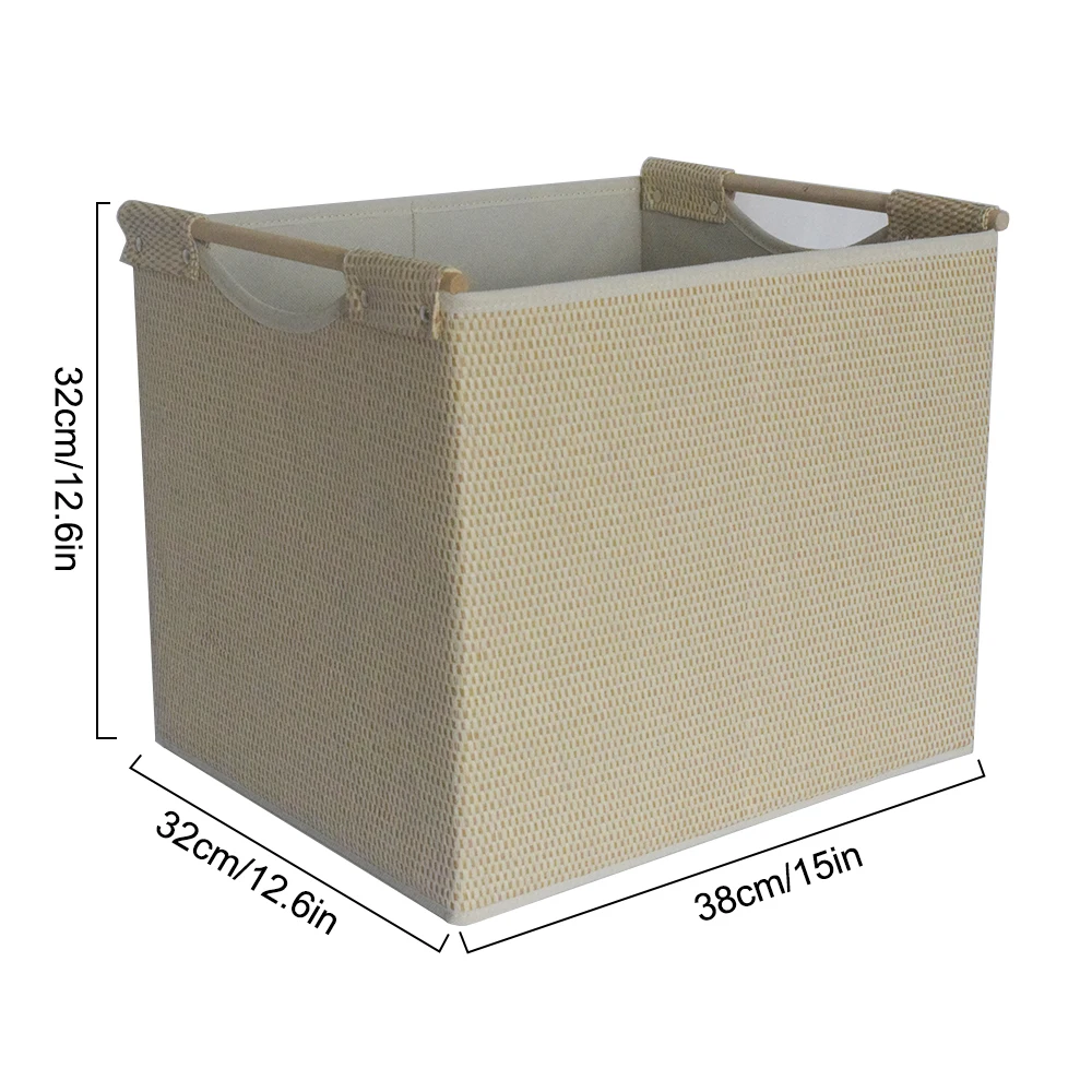Wholesale Collapsible Storage Basket Organizer Bins Handles Box Accessories Laundry Basket Cube for Home