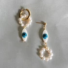 Drop Earrings Shell Eye Drop Fashion Dangle Freshwater Pearl Earrings For Women
