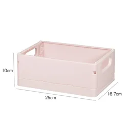 OWNSWING ins style solid color cosmetics Toy storage container Creative folding storage box Desktop clutter storage basket