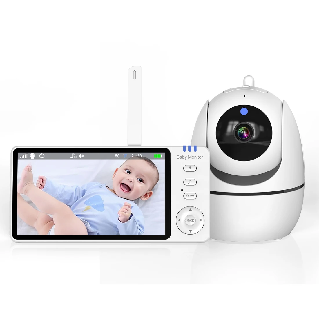 2024 Promotion ABM501 5 inch IPS Baby Monitor Camera 720P with Pan-Tilt Night Vision  Baby Care Products Smart Baby Monitor