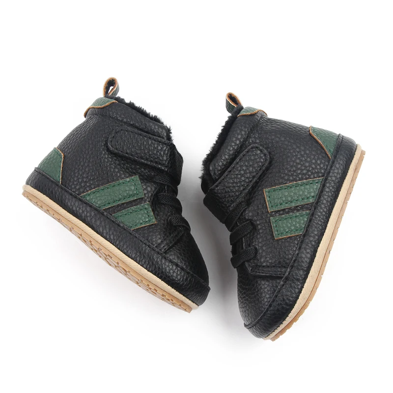 Factory Direct Winter High Quality Add Plush Warm Baby Toddler Boy Shoes Soft TPR Outsole 2023 details