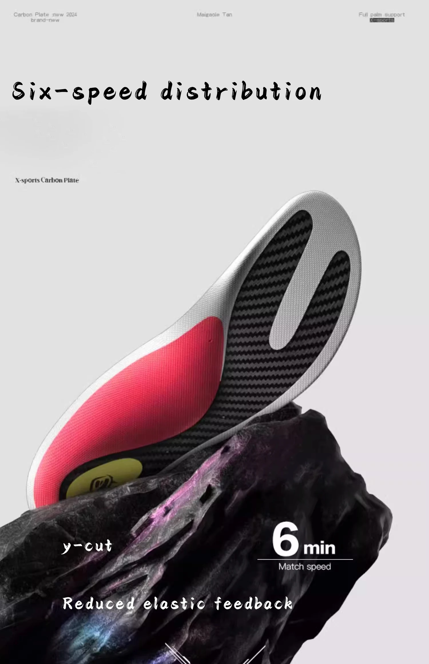 H00d852737afb4b3dab3f83baf9e0fceeQ Treadmill Carbon Board Sport Insoles with Arch Support