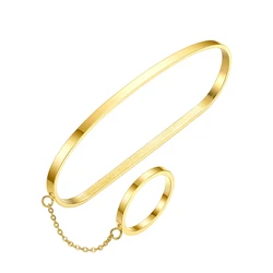 High Quality 18K Gold Plated Stainless Steel Unique Design Palm Bracelet B202176