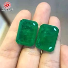 Redleaf Gems Colombian Emerald Cut Synthetic Stone Lab Gemstone Loose Crystal Tourmaline Fusion Stone