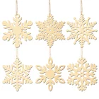Creative Christmas snowflake wood crafts laser decoration pendant carving ornament