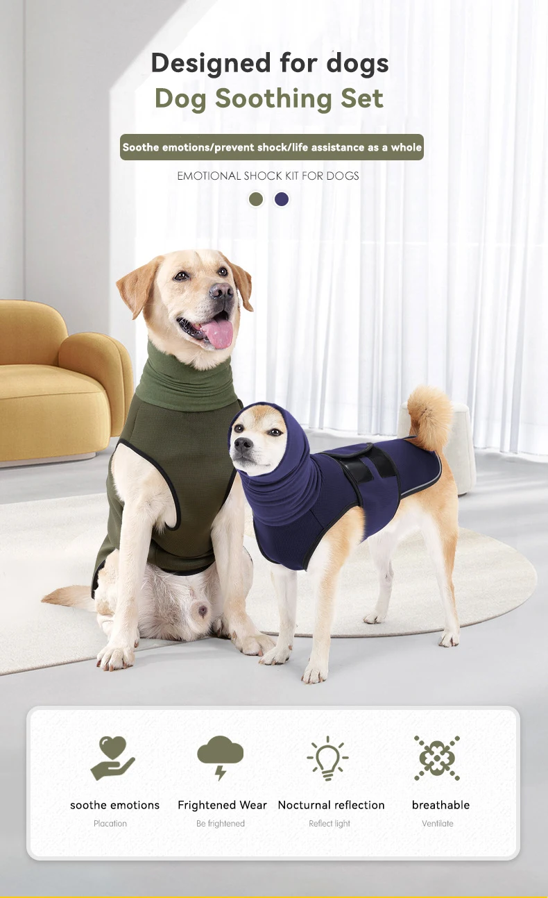 New Multi-functional Pet Emotional comfort Clothing to Prevent Dog Anxiety Thermal Jacket Back Reflective Strip to Prevent Stray supplier