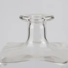 Shape Glass Bottle Cap NCT-077 Low Price Square Shape Rum Whisky Glass Bottle With Cork Cap