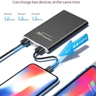 Case Charger Konfulon Metal Case PD 18W QC3.0 Power Bank 10000mAh Polymer Dual USB Port Portable Fast Charger