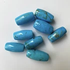 Gemstone Beads Natural Gemstone Jewelry Accessory Stone Turquoise 15-30mm Barrel Shape Loose Beads