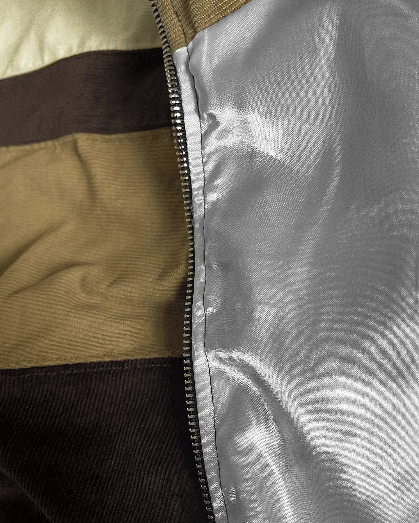 product mens sweatpants and hoodie set zip up custom design oversized streetwear color block patchwork corduroy running jacket tracksuit-6