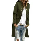 Jacket Women Autumn And Winter Fashion Street Trendsetters New Solid Color Pocket Middle Jacket For Women