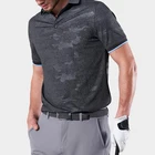 Golf Shirt Men Golf Apparel OEM Service Men's Dry-fit Athletic Polo Shirt Custom Camouflage Print Cotton Polo T-shirt