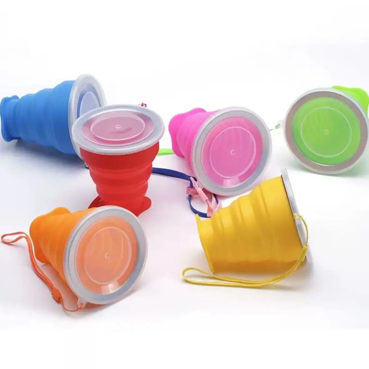 Portable Collapsible Silicone Travel Water Bottle Custom Reusable Foldable Drinking Cup Camping Office Tea Tea Cups Saucers manufacture