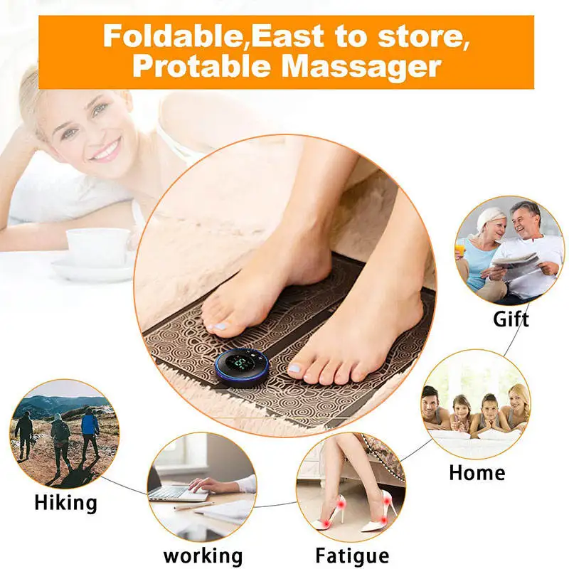 Foldable Tens Vibrating Electric Foot Massage Machine Circulation