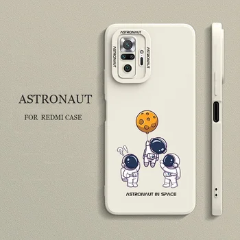 For Funda Xiomi Xiaomi Redmi Note 10S 10 Pro Max 10 S Case Cover For Redmi Note10S Note10 Pro Cute Space Astronaut Phone Cases