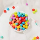 Round Beads Food Grade Perle Dentition Baby Soft Teething Silicone Loose Round Beads