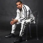 Suit HT 2021 Latest Fashion Design Strip Plain Jogging Track Suit With Zipper