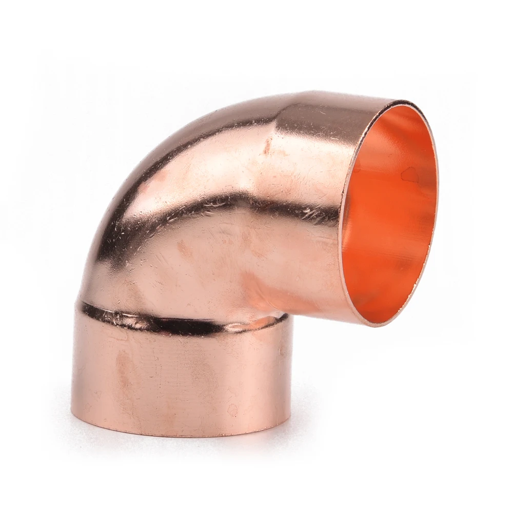 Copper Metallic Tubing 90 degree Elbow 