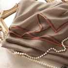 Shawl Scarf Daily Travel Stylish Thin Scarves 4 Seasons100% Wool Rolled-Edge Shawl Women Scarf