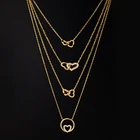 Heart Hear Heart Double Heart Women Necklace Gift To Wife Heart To Hear Necklace