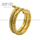 Ring Snake-shaped Winding Ring With Red Eyes 24k Gold-plated Ring 2021 Hot Sale Jewelry