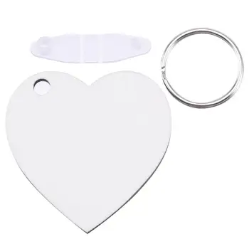 New Heart Blank Board Sublimation Printing Key Rings Chain