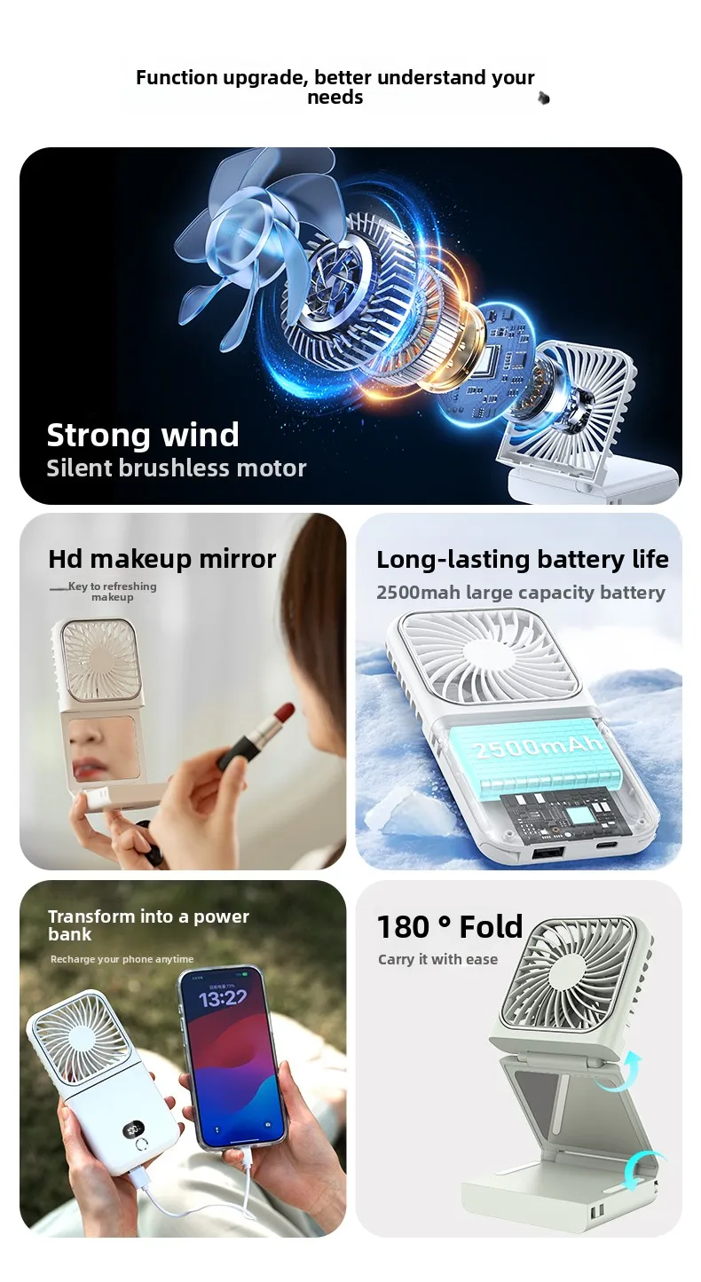 Wearable Neck Hanging Fan, Portable, USB - detail 22