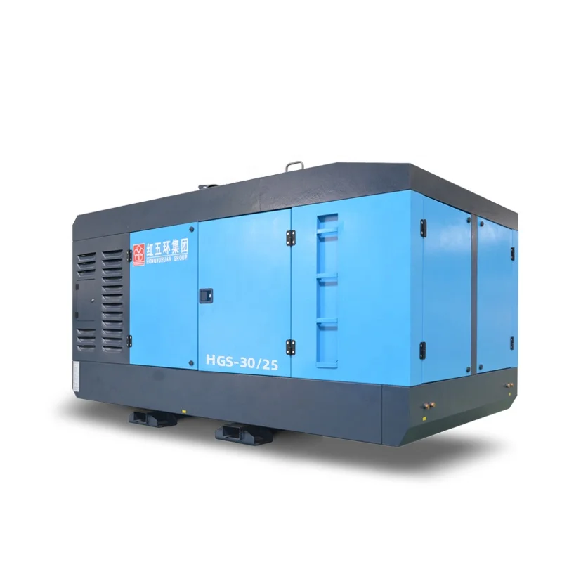 hongwuhuan Factory direct sales Cummins diesel engine air compressor 30 m3/min 25 bar 294 kw for water well drill rig