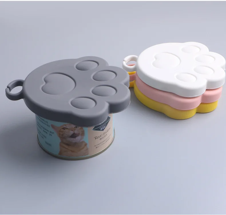 Universal Silicone Can Sealing Lid for Pet Dogs & Cats Multifunctional Food Preservation Bowl & Feeder details