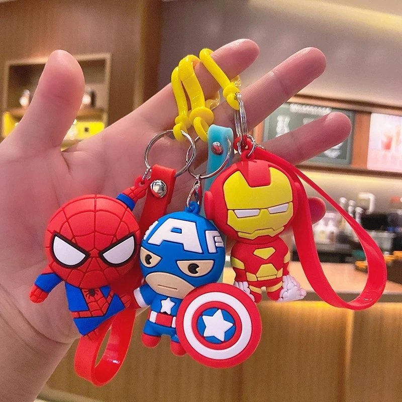 Marvel Avengers Age of Ultron Captain America & Logo Lucite Key Ring Keychain 