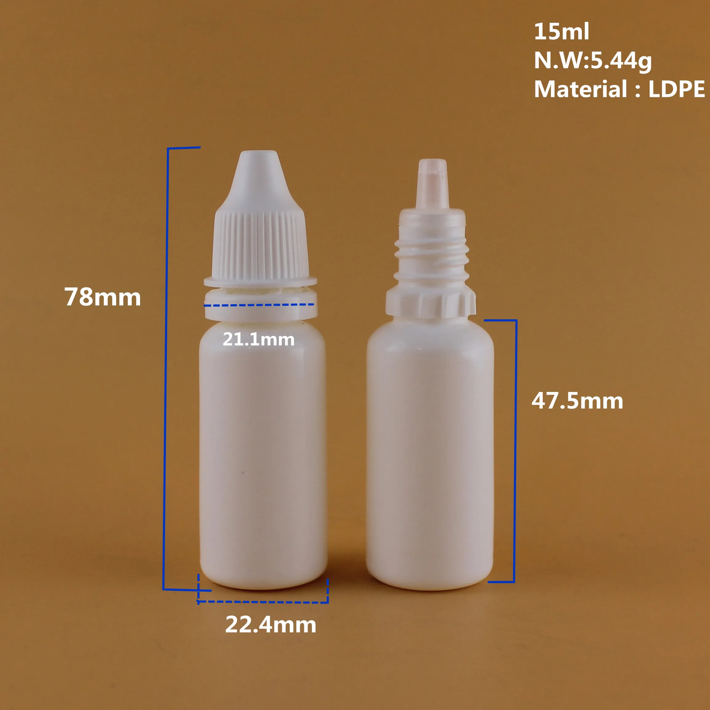 Manufacturer Sterile Plastic Squeeze 2ml 3ml 5ml 10ml 20ml 30ml 40ml 50ml 60ml 10ml Eye Dropper Bottle 15ML .jpg