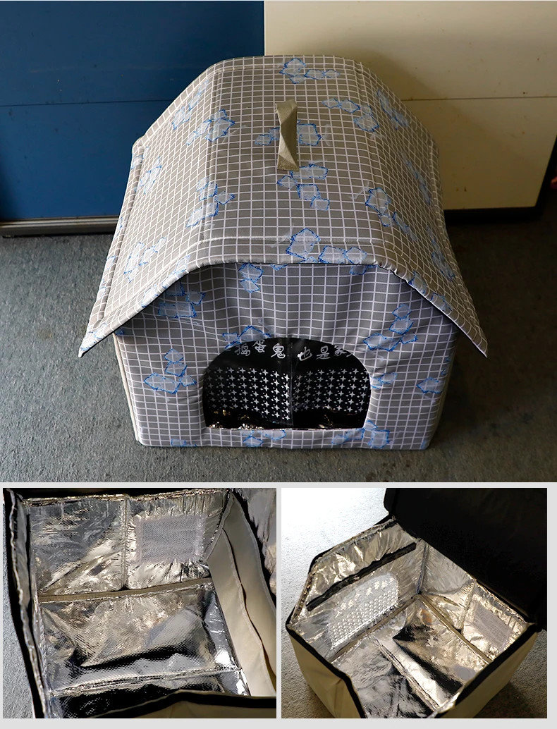 New Summer Cooling Pet House Extra Large Foldable Dog Cat Bed with Ice Mat Large Space Cooling Pet Beds Pet Products manufacture