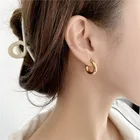 Gold Hoop Earrings Xinyue Custom Dainty Gold Plated Jewelry Retro 18k Gold Hoop Minimalist Earrings