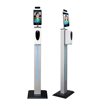 8 Inch display with camera support Face Recognition Body tempe sensor software connect Door Access for check Attendance device