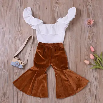 fashion girls boutique 2pcs Set Newborn Toddler Baby Girl Top+Long Pants Outfits Set Clothes