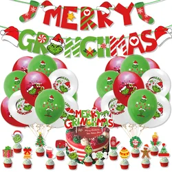 Christmas 2023 Party Balloon Cake Banners Set Table Decorations Christmas Party Tableware Supplies for Home